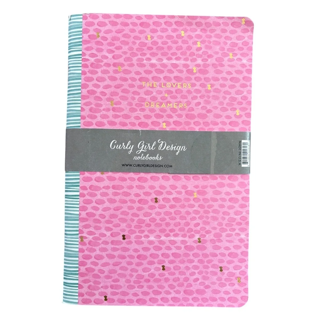 Curly Girl Design Notebook Set of 2‎ Lined & Blank Journals Stationary Gift